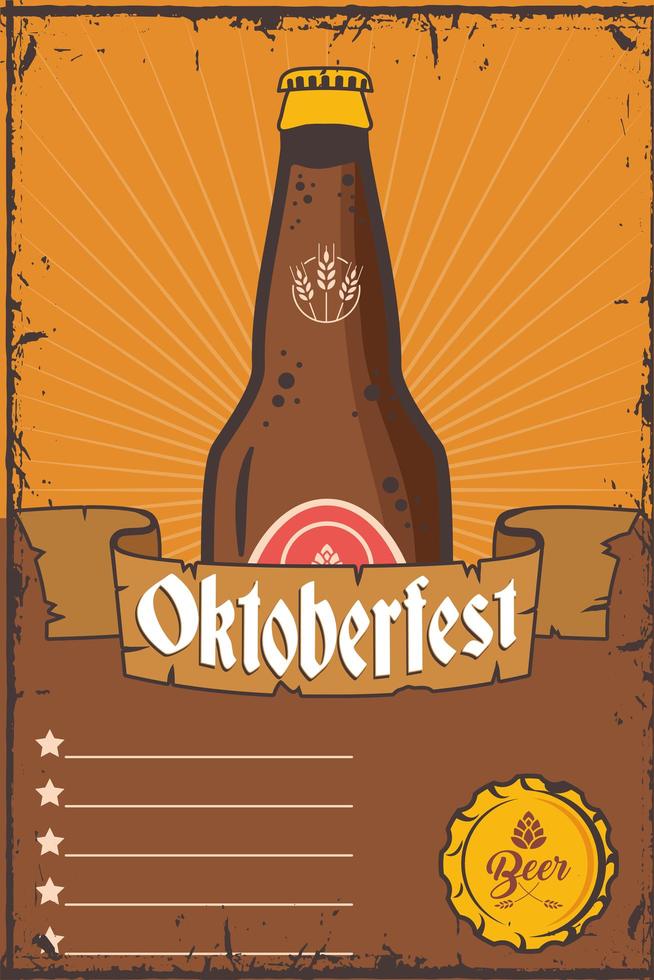 oktoberfest firande vykort vektor