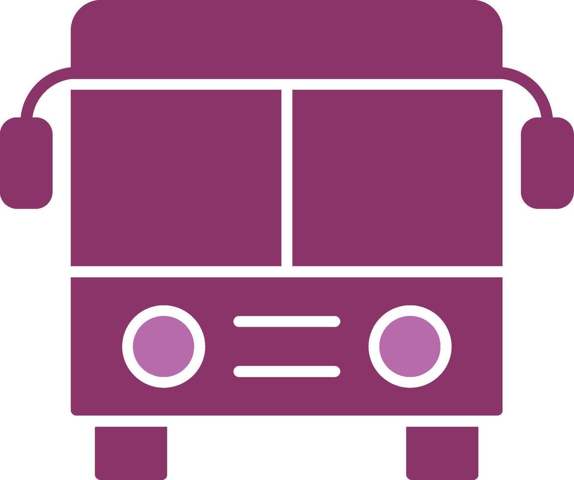 Bus Glyphe zwei Farbe Symbol vektor