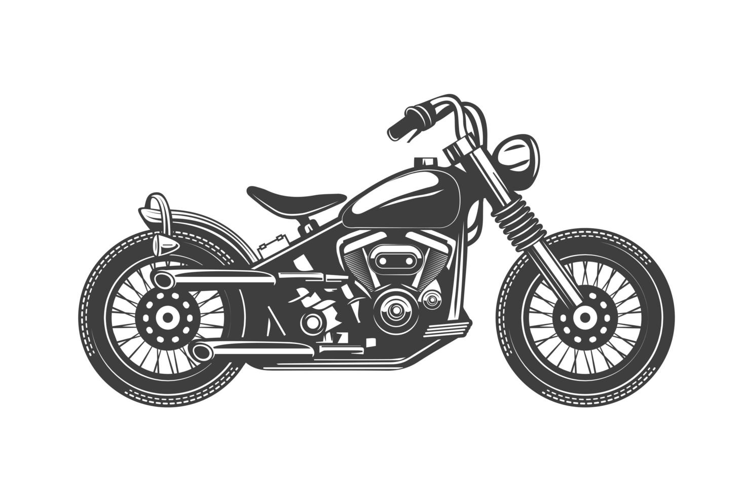 klassisk motorcykel ikon vektor