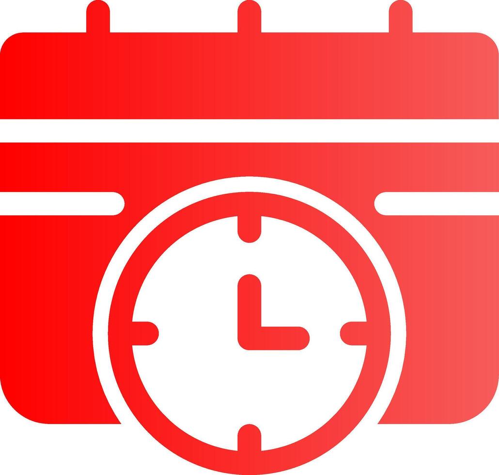 Deadline kreatives Icon-Design vektor