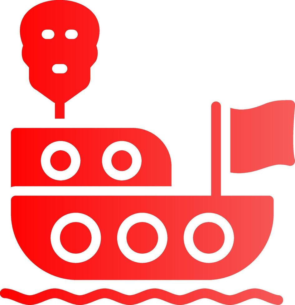 Piratenschiff kreatives Icon-Design vektor