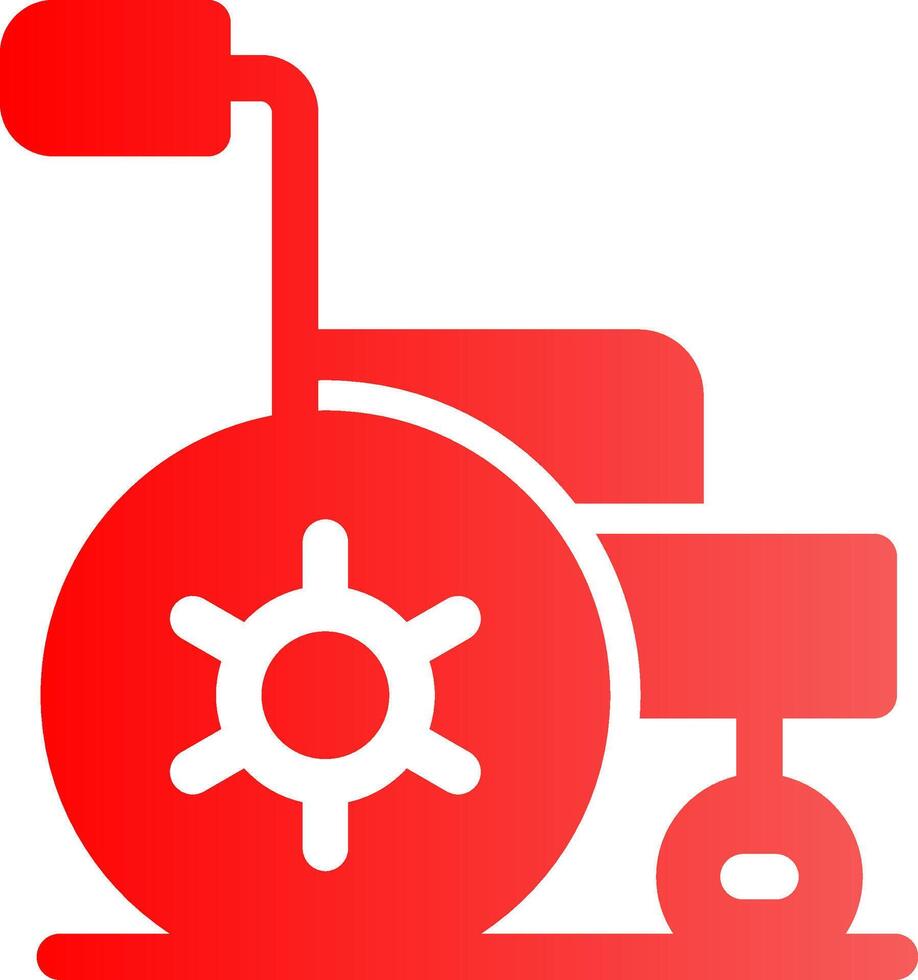 Rollstuhl kreatives Icon-Design vektor