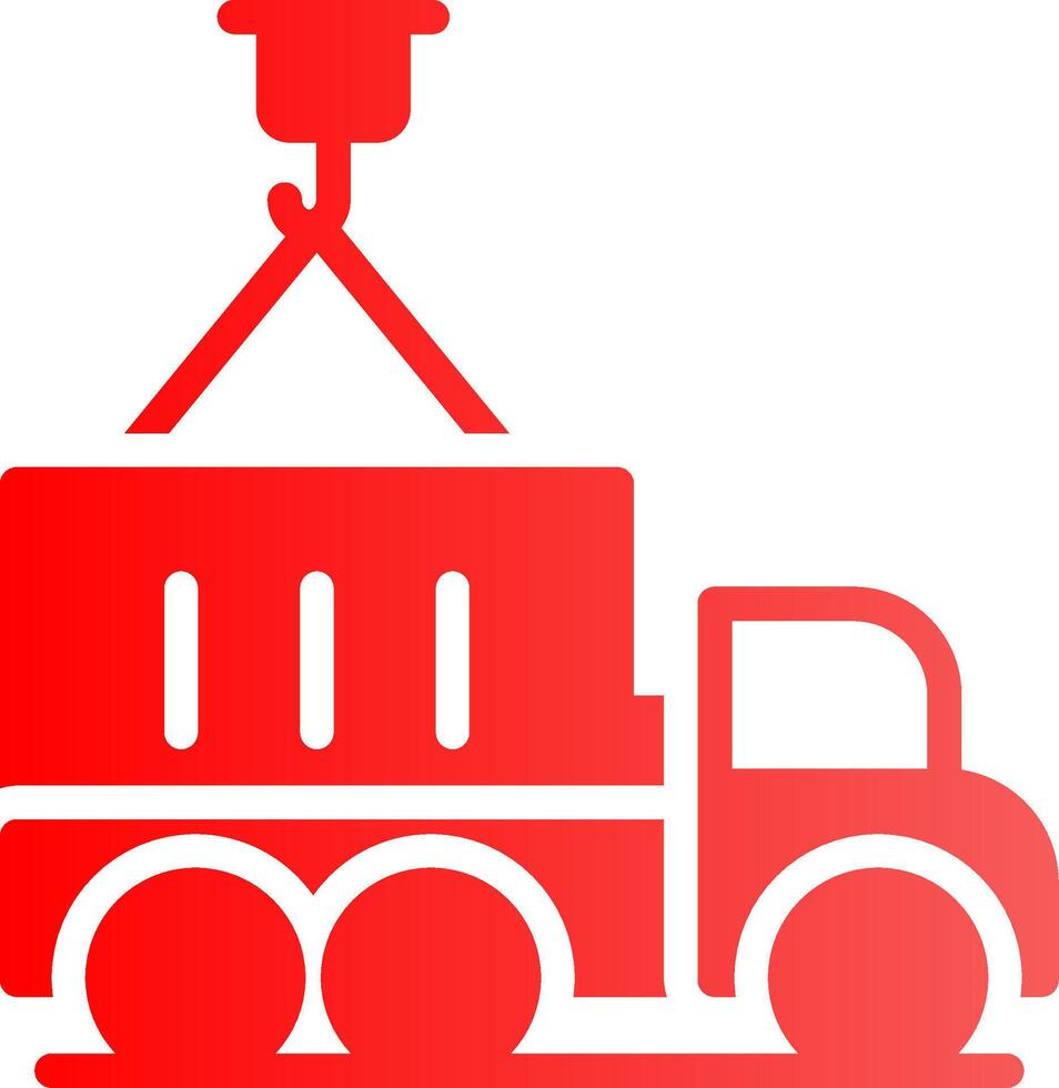 kreatives Icon-Design für Container-LKW vektor