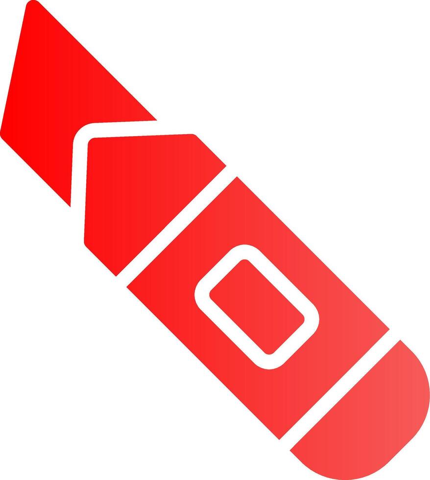 glyf röd lutning design vektor