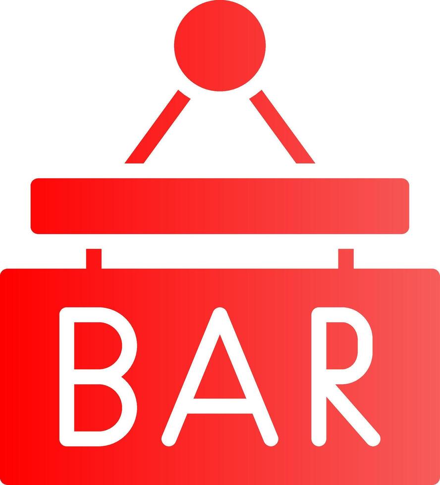 Bar-Schild kreatives Icon-Design vektor