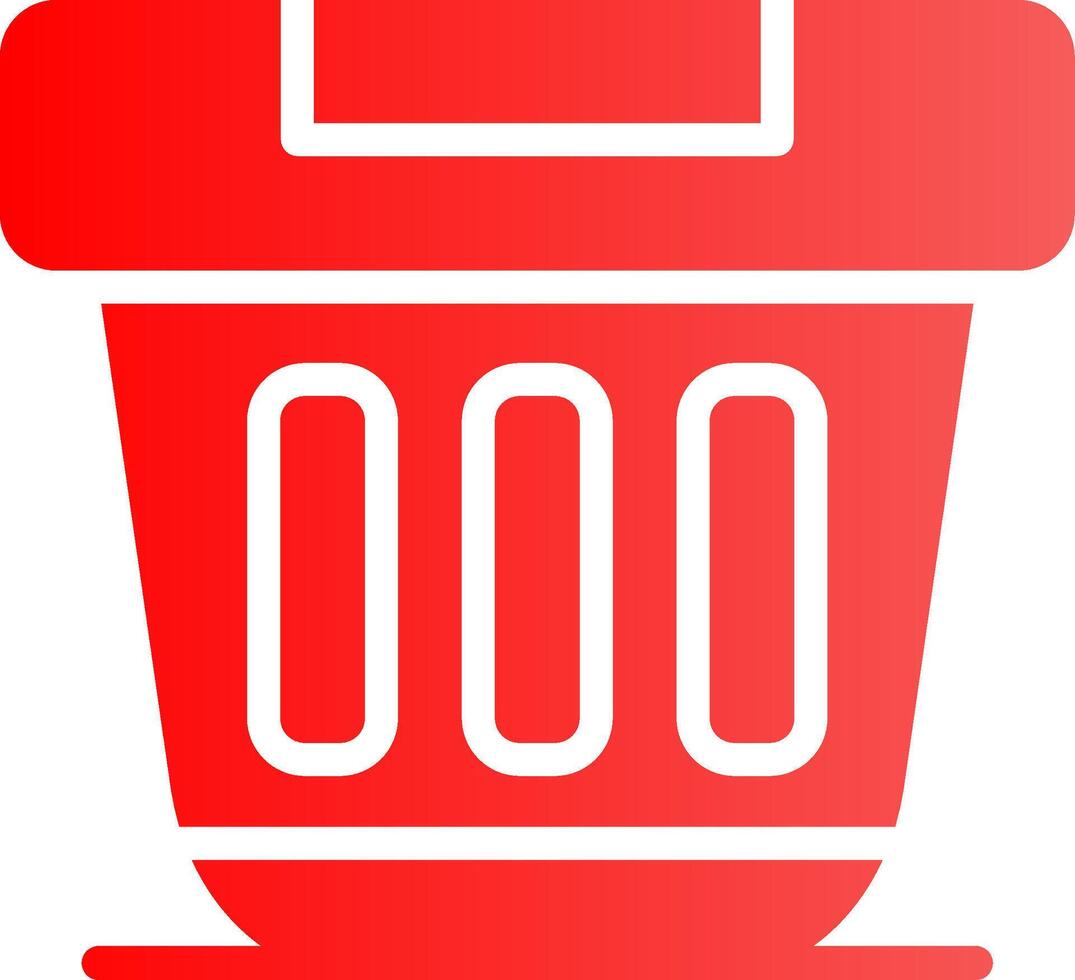 Müllcontainer kreatives Icon-Design vektor
