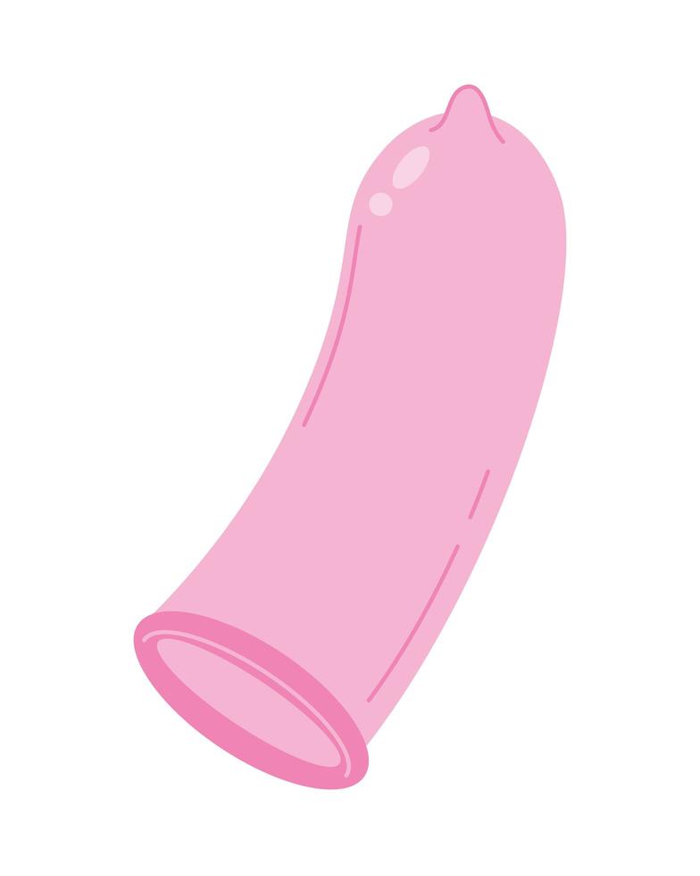 Rosa Kondom geöffnet vektor