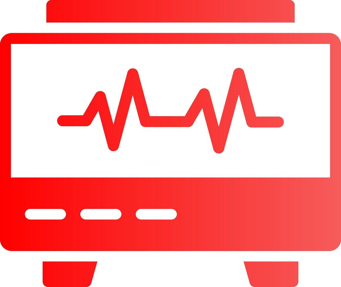 EKG-Monitor kreatives Icon-Design vektor