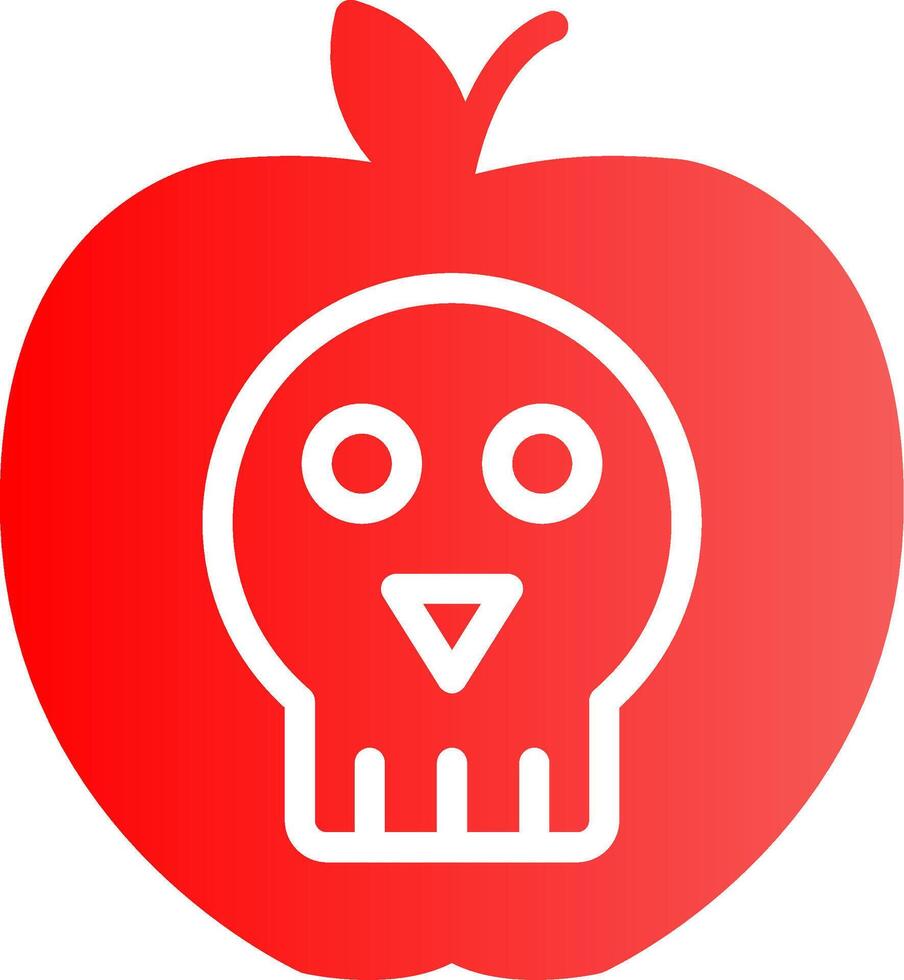 förgiftade äpple kreativ ikon design vektor