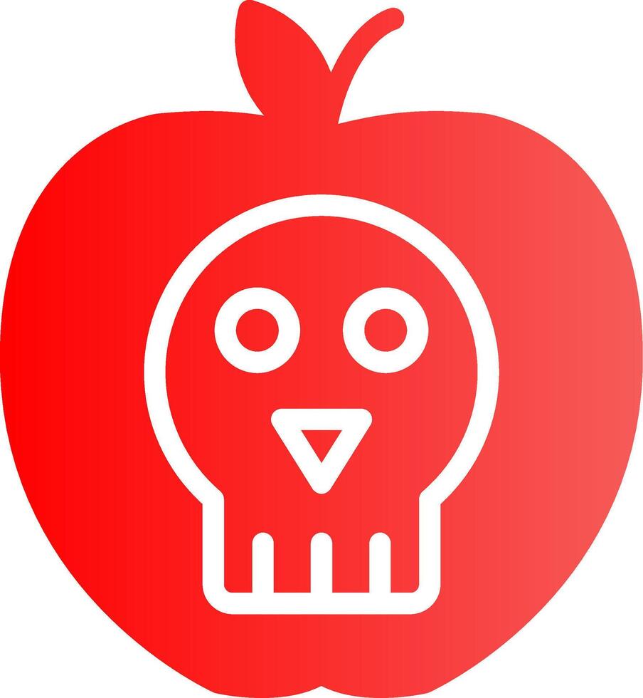 kreatives Icon-Design mit vergiftetem Apfel vektor