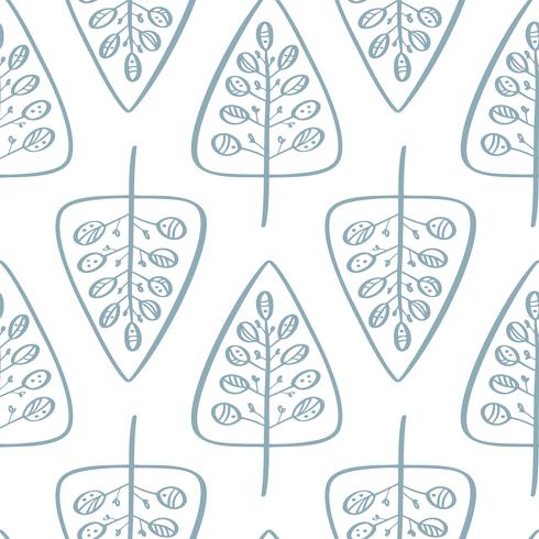 Nahtloses Muster des Weihnachtsvektor-Baums im skandinavischen Stil. Am besten für Kissen, Typografie, Vorhänge vektor