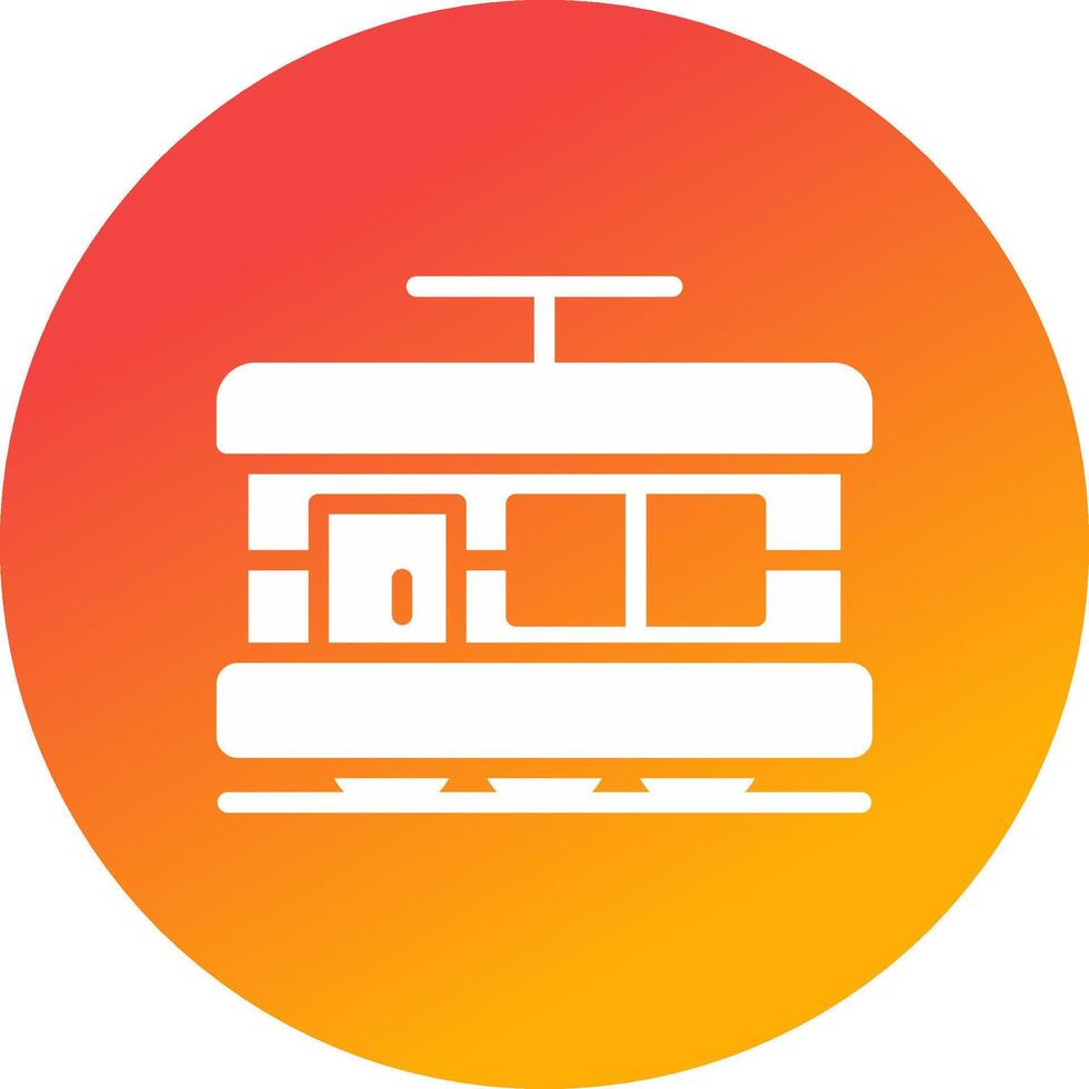 Straßenbahn kreatives Icon-Design vektor