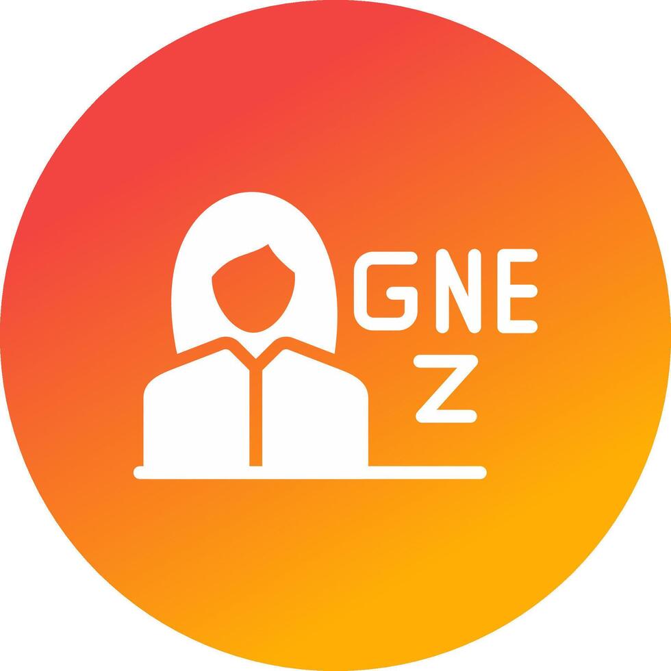 gen z weiblich kreativ Symbol Design vektor