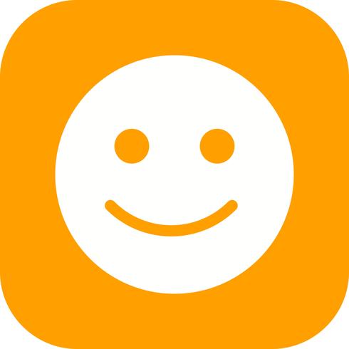 Glad Emoticon Vector Icon