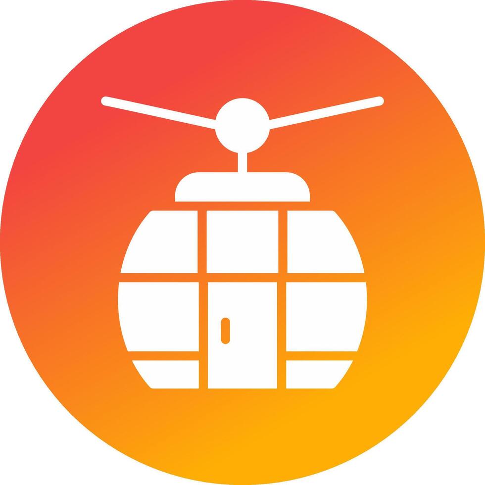 Seilbahn kreatives Icon-Design vektor