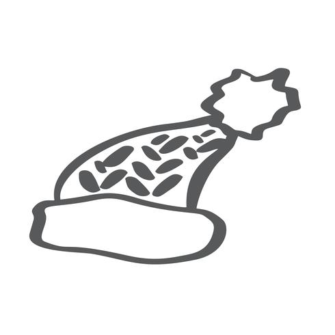Vinterhatt med pom pom linjär ikon. Tunn linje illustration. Skidkork kontur symbol. Vektor isolerad skissritning
