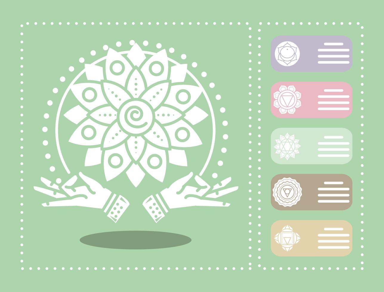 yoga chakras banner vektor