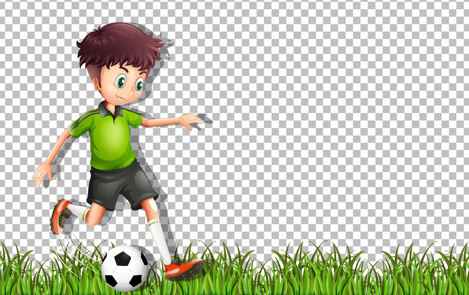 fotbollsspelare seriefigur på rutnät bakgrund vektor