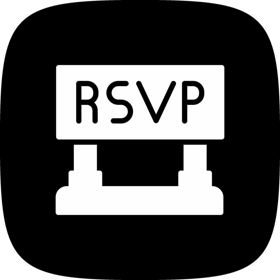 rsvp kreatives Icon-Design vektor
