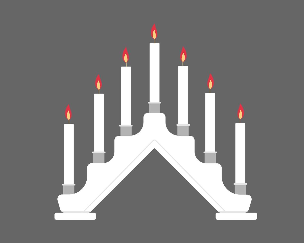 Adventsbeleuchtung Kerzenbögen Weihnachten. Vektor-Illustration vektor