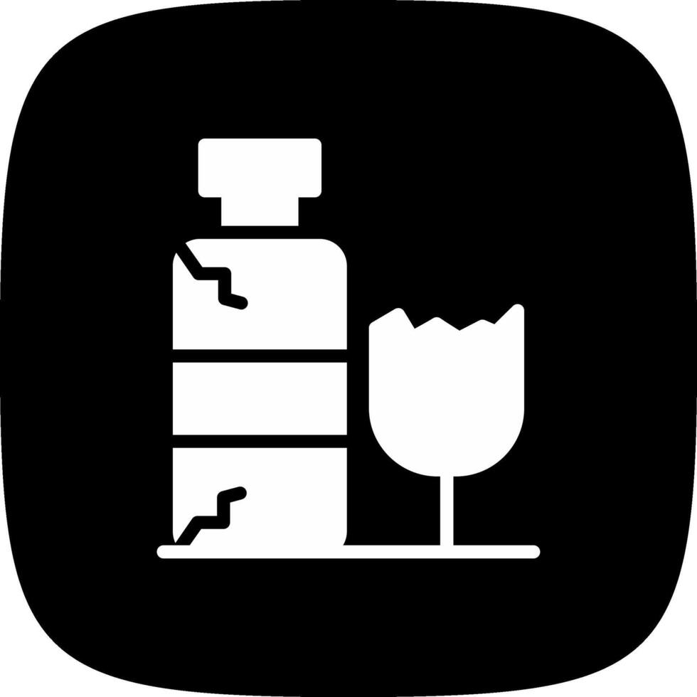 Glasflasche kreatives Icon-Design vektor