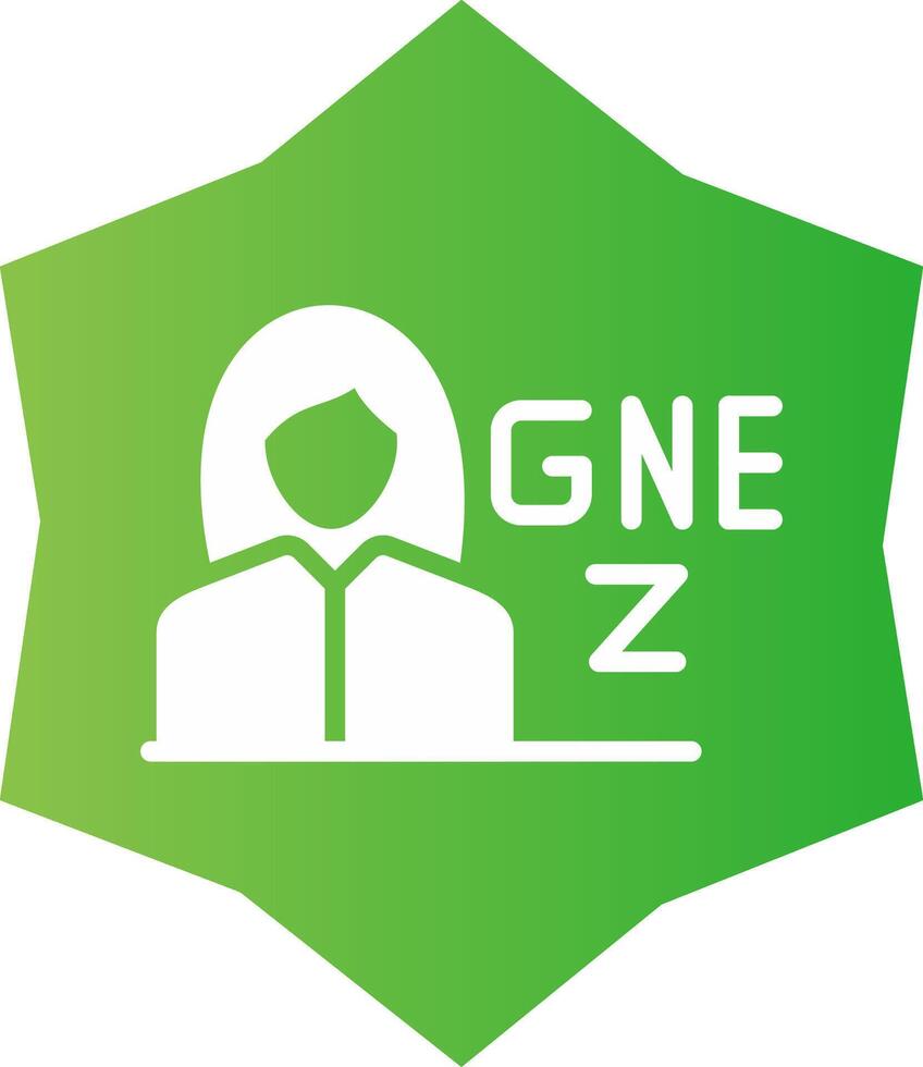 gen z weiblich kreativ Symbol Design vektor