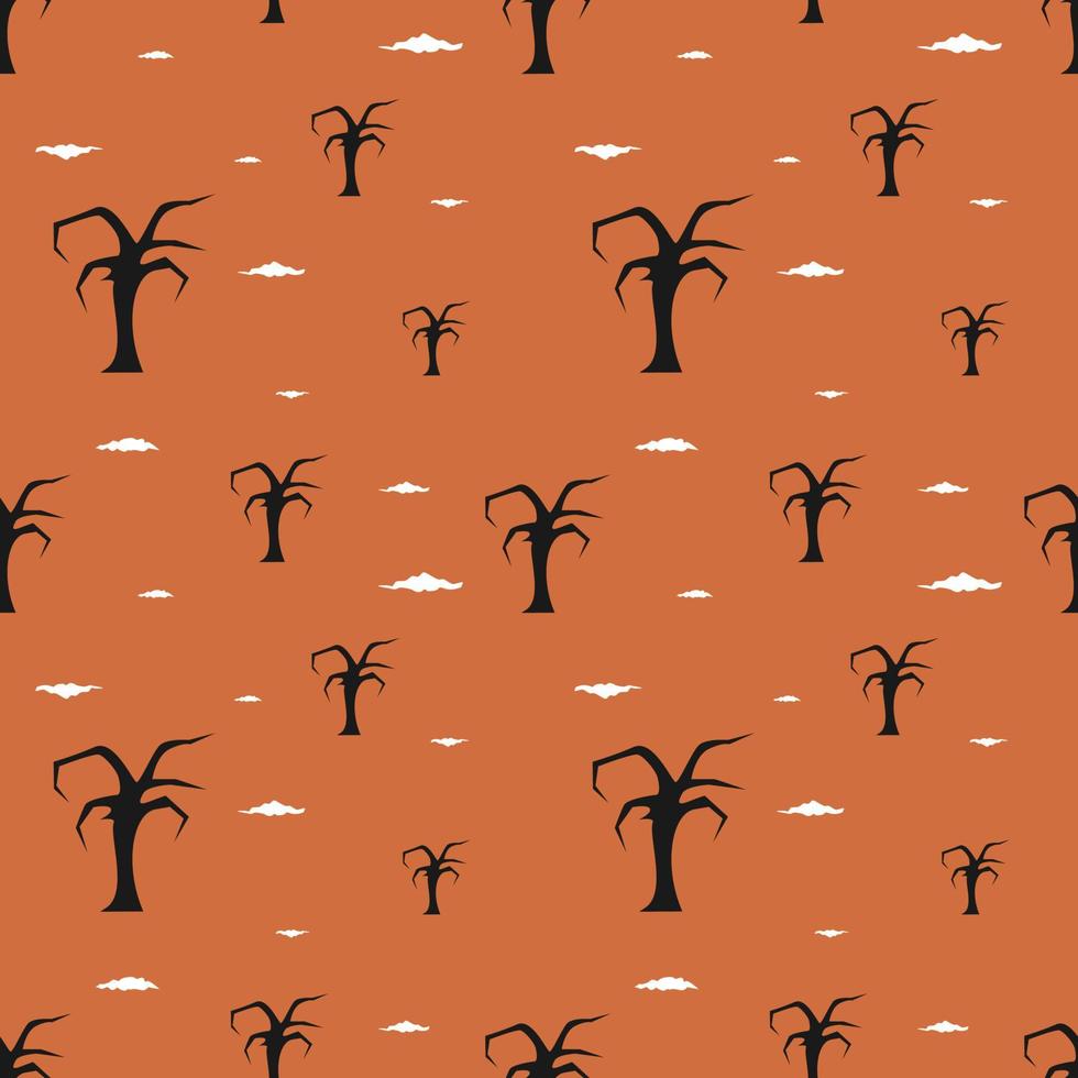 Todesbaum nahtlose Muster orange Design vektor
