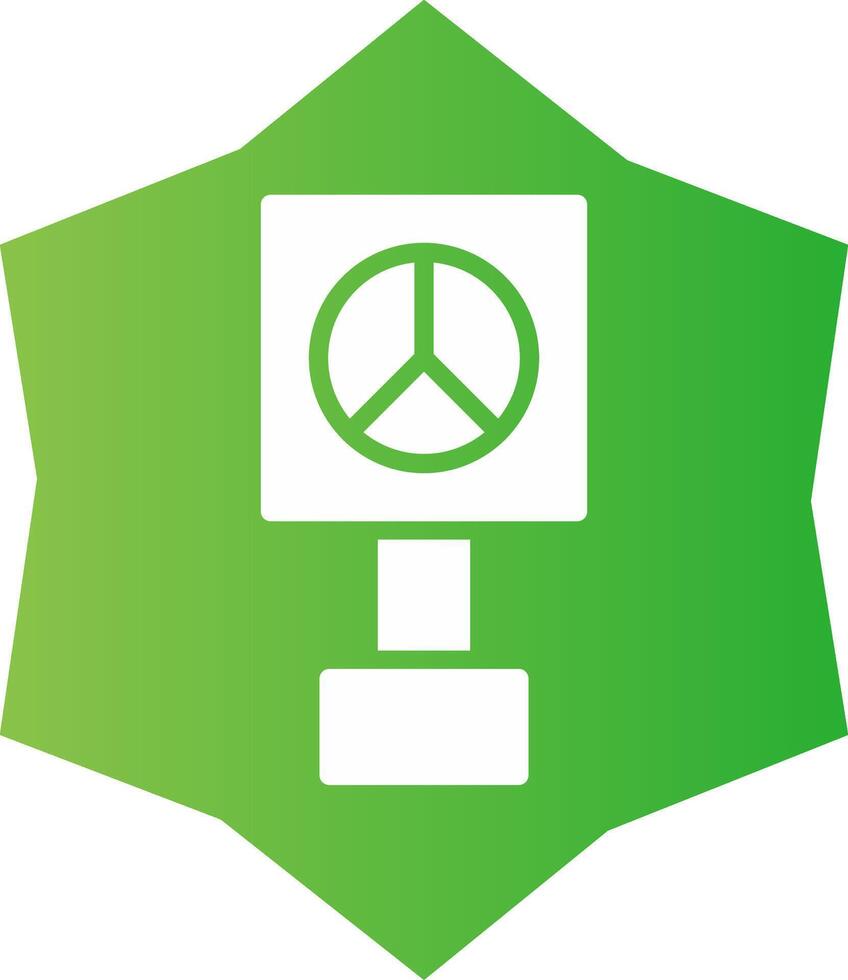 Peace-Zeichen kreatives Icon-Design vektor