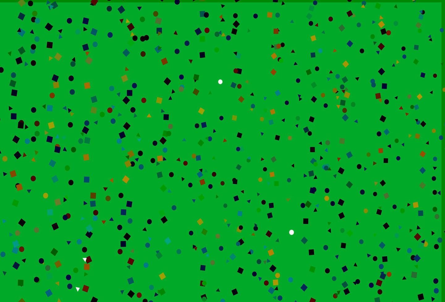 helle mehrfarbige, regenbogenfarbene Vektortextur im Poly-Stil mit Kreisen, Würfeln. vektor
