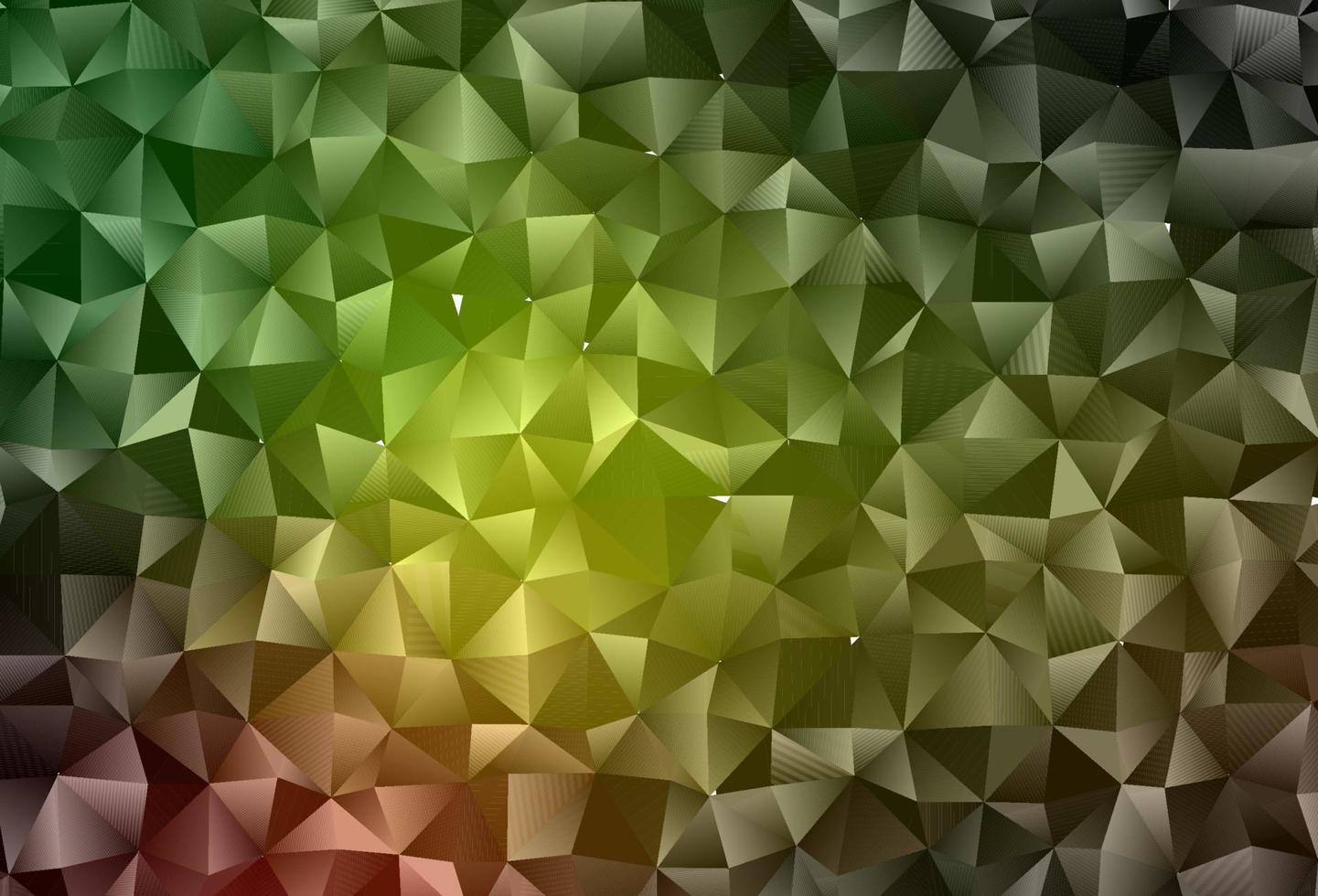 dunkelgrüner, gelber Vektor abstrakter polygonaler Plan.