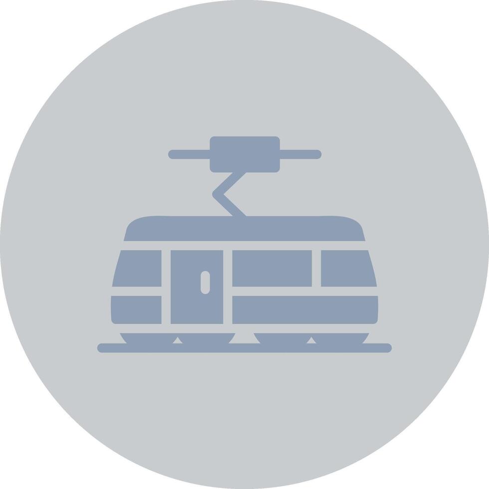 Straßenbahn kreatives Icon-Design vektor