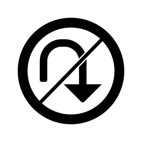 Vektor kein U-Turn-Symbol