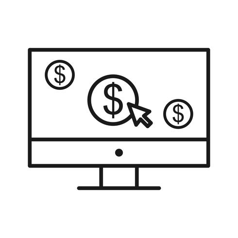 Pay-Per-Click-SEO-Line-Icons vektor