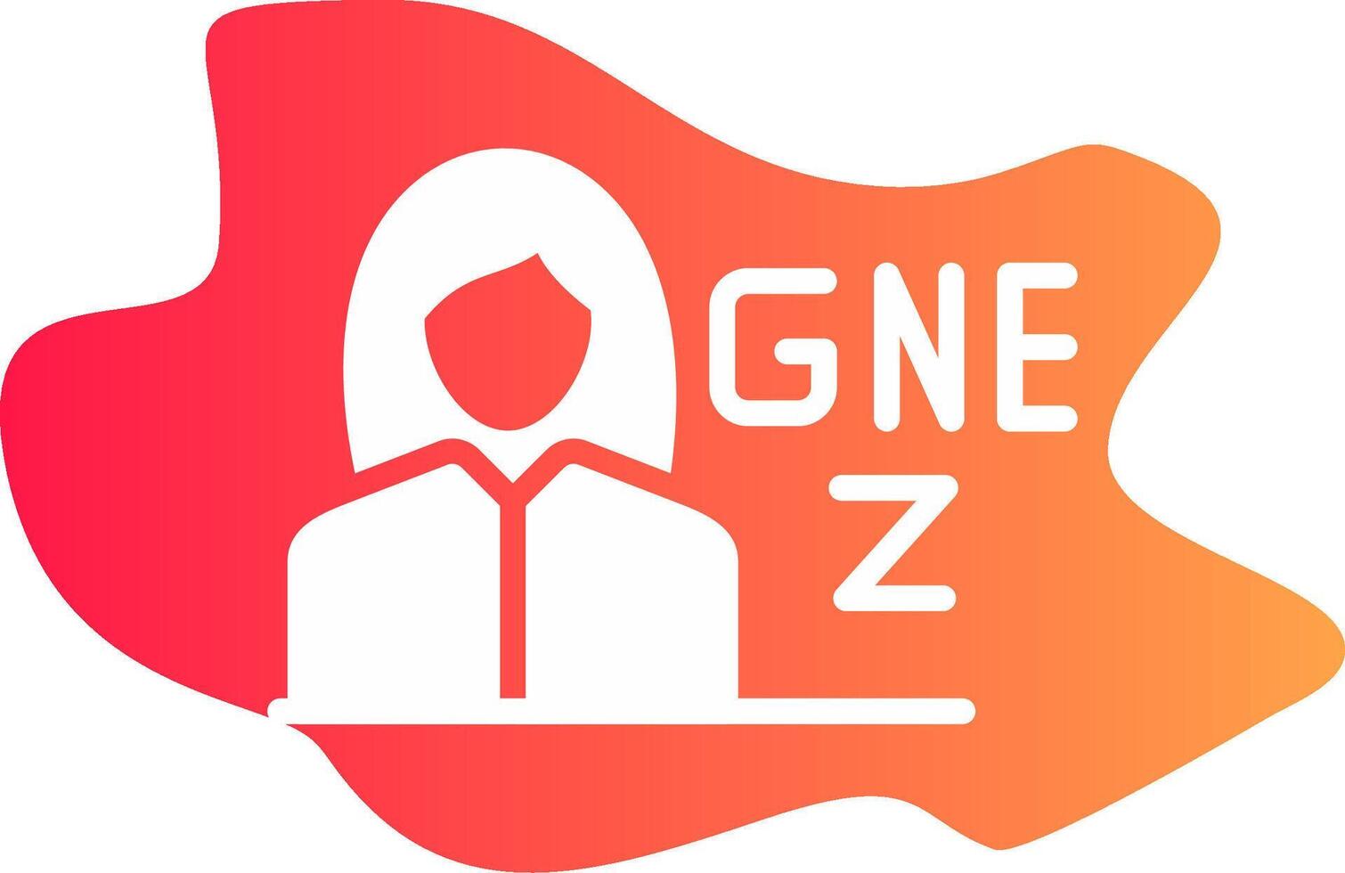 gen z weiblich kreativ Symbol Design vektor