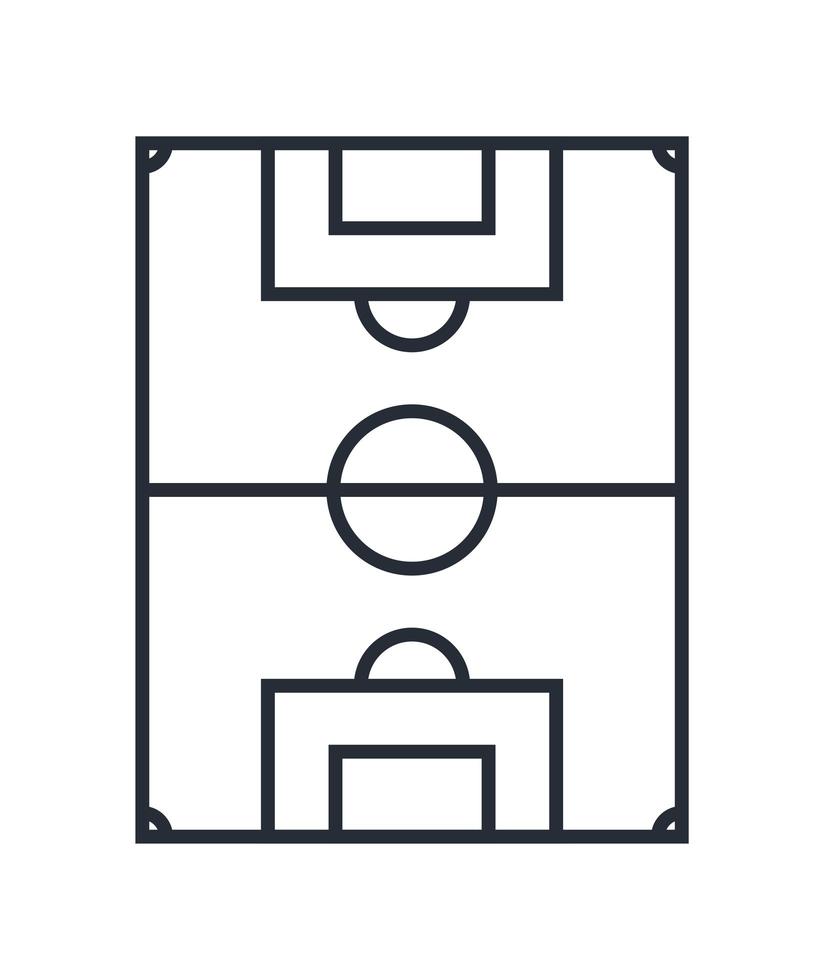 Fußballplatz-Liniensymbol vektor