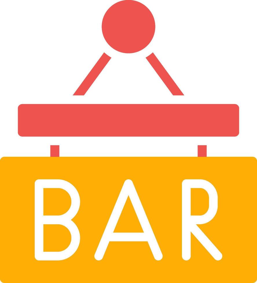 Bar-Schild kreatives Icon-Design vektor