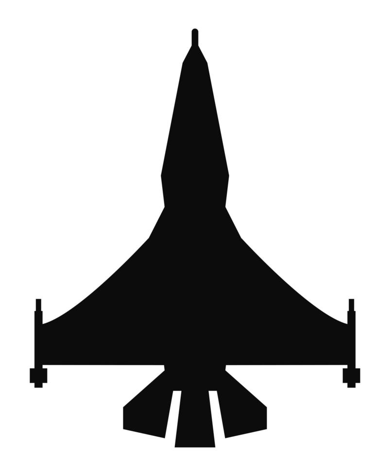 stridsflygplan silhuett vektor