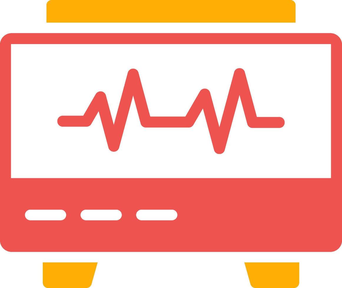 EKG-Monitor kreatives Icon-Design vektor