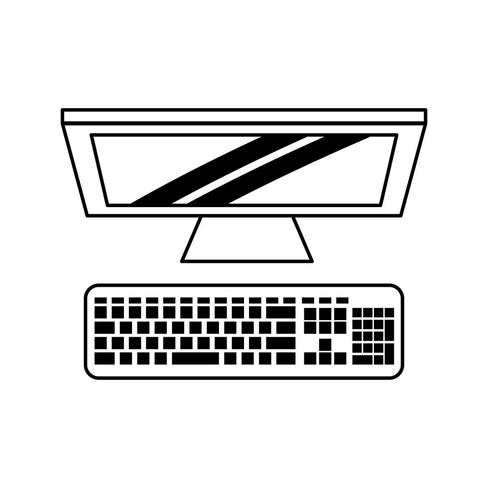 dator ikon tecknad vektor
