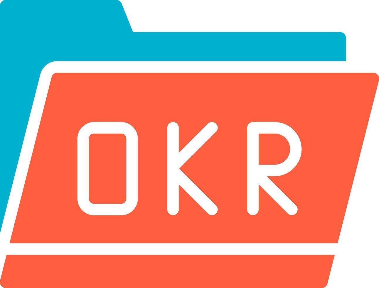 okr mapp kreativ ikon design vektor