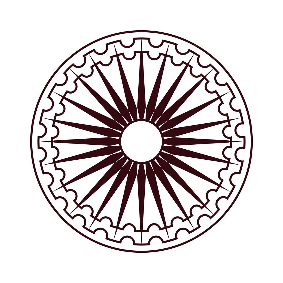 Ashoka-Chakra-Symbol vektor