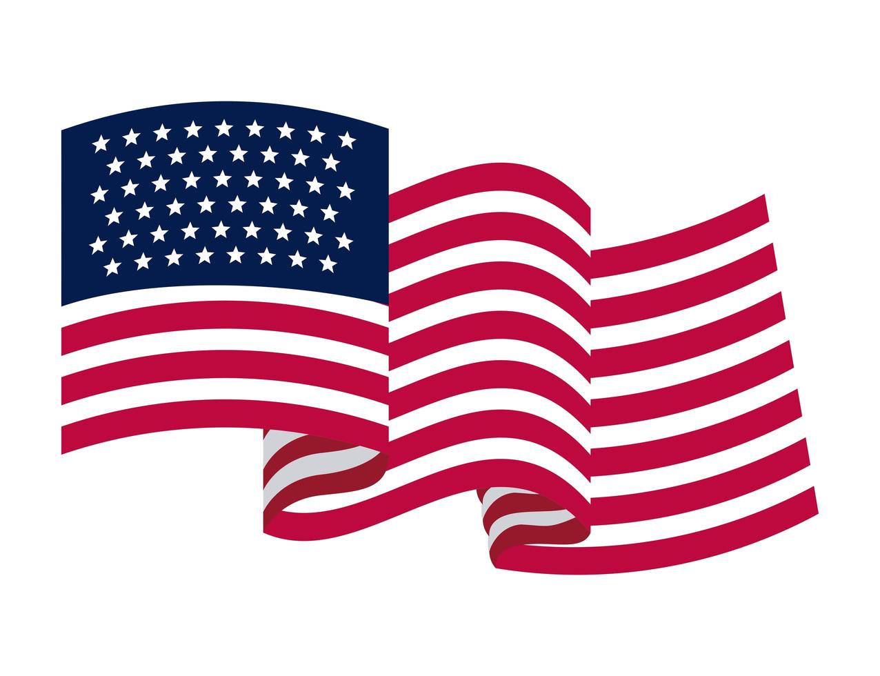 USA-Flagge weht vektor