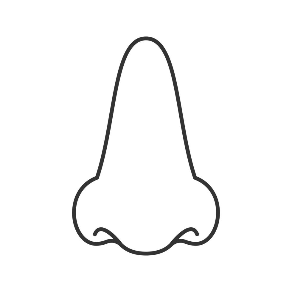 näsa linjär ikon. tunn linje illustration. kontursymbol. vektor isolerade konturritning
