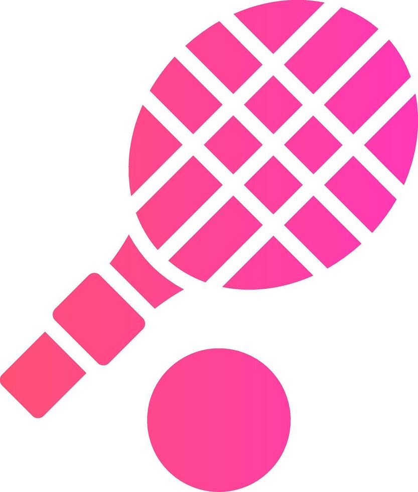 Tennis Schläger kreativ Symbol Design vektor