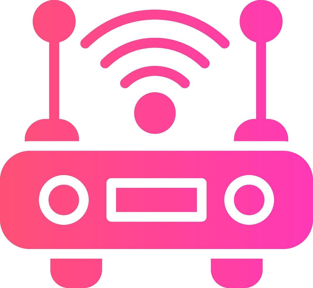 WLAN-Router kreatives Icon-Design vektor