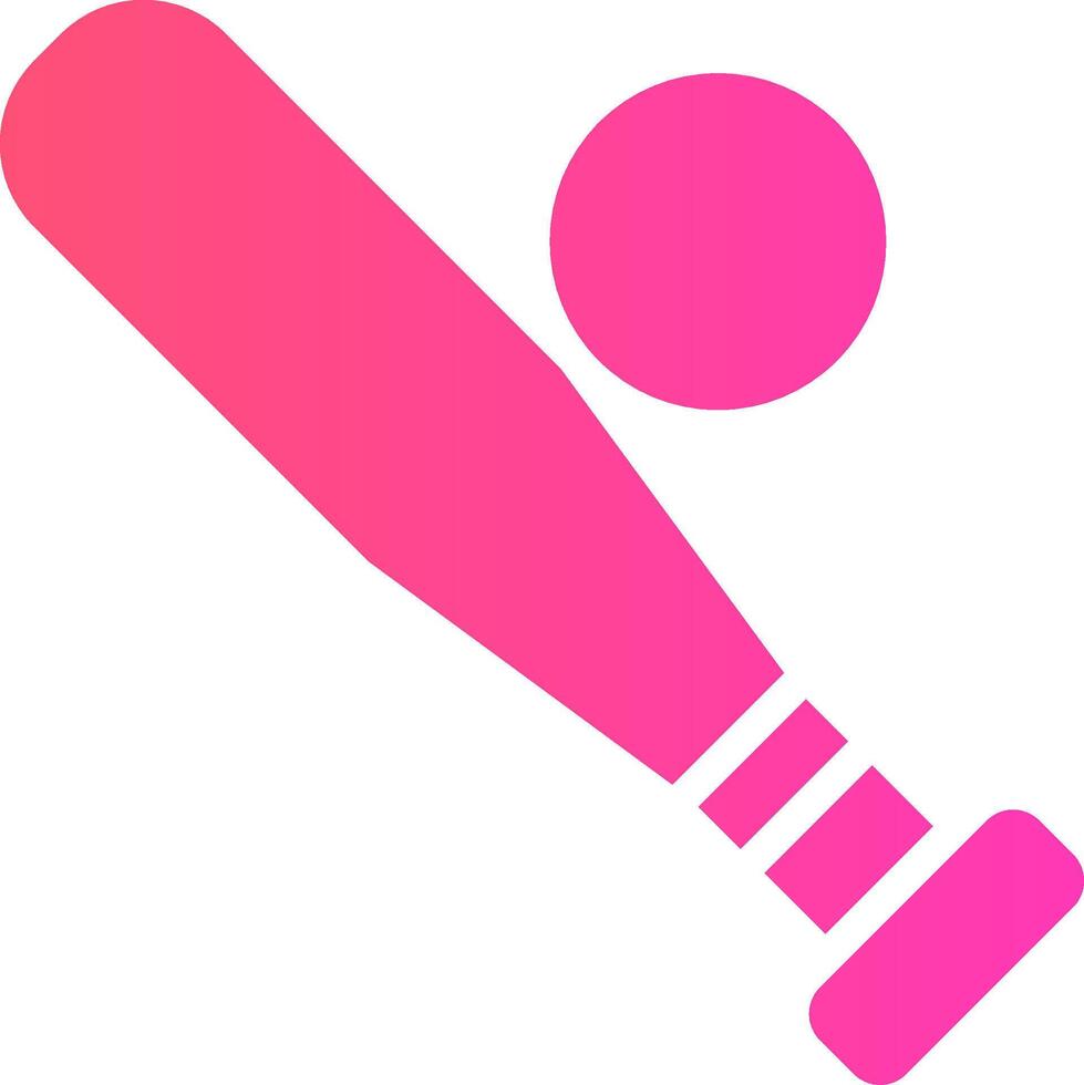 Baseballschläger kreatives Icon-Design vektor