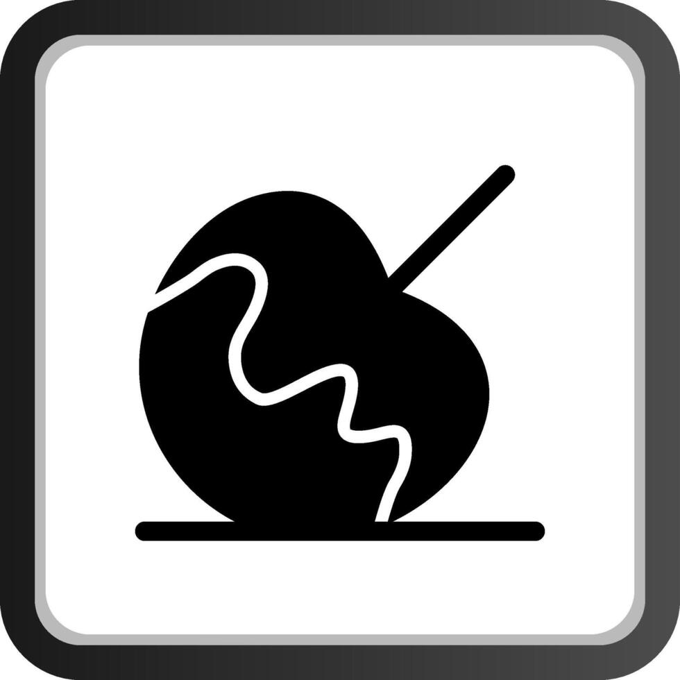 Karamell-Apfel kreatives Icon-Design vektor