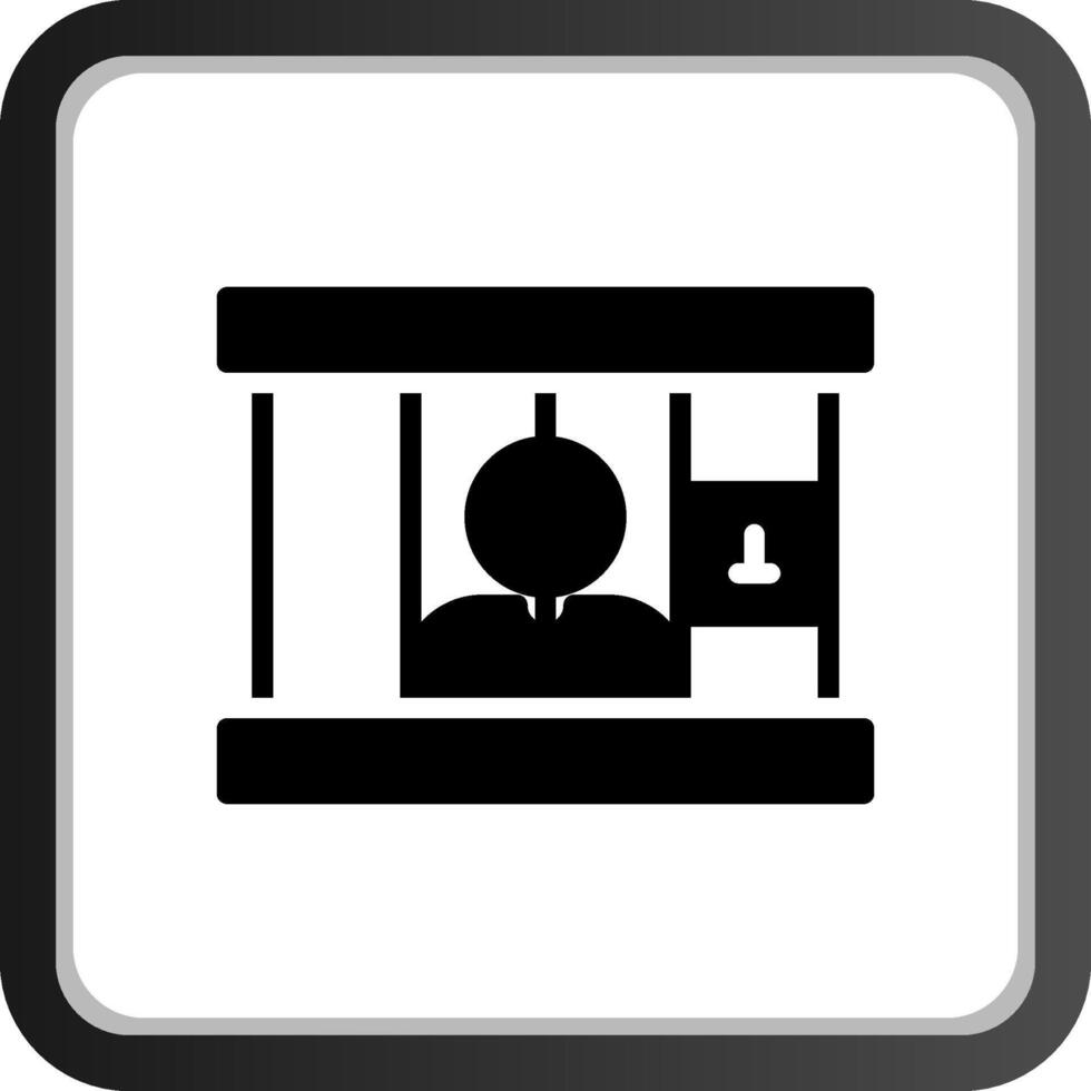 Gefängnis kreatives Icon-Design vektor