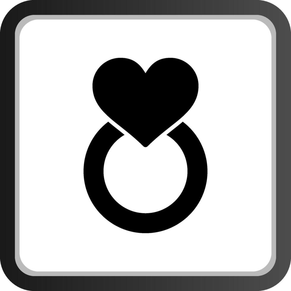 Verlobungsring kreatives Icon-Design vektor