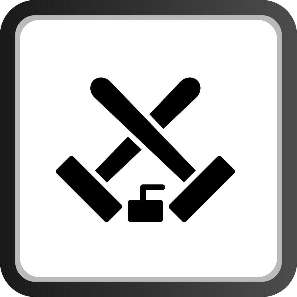 Eisstockschießen kreatives Icon-Design vektor